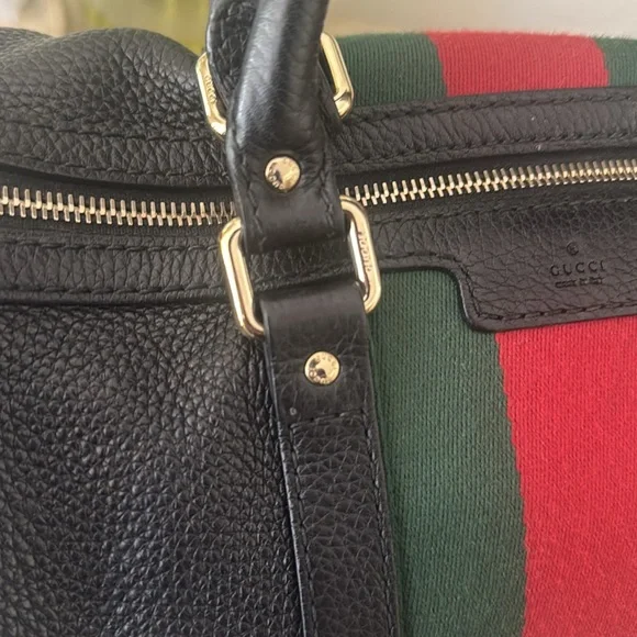 Authentic GUCCI leather Boston Bag- $450 - Picture 7 of 11